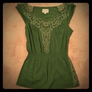 Woman’s blouse with crochet detailing